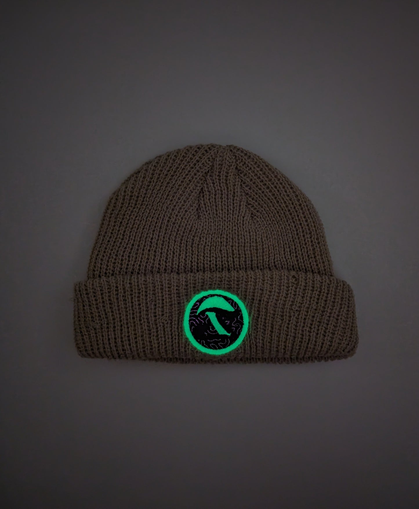 Khaki Beanie (Glow in the dark)